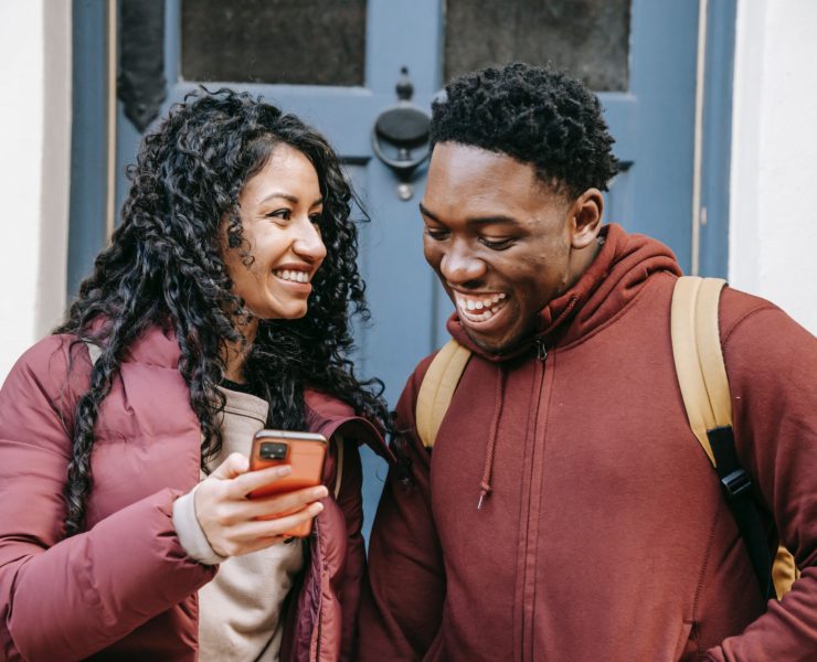 Black Couple Smiling